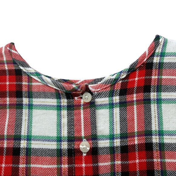 Cat & Jack Toddler Girls 5T Holiday Red Plaid Dress Ruffle Long Sleeve Christmas - Picture 4 of 7